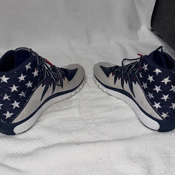 Under Armour Project Rock Delta Charged Navy and White Star Sneakers - Picture 7 of 8